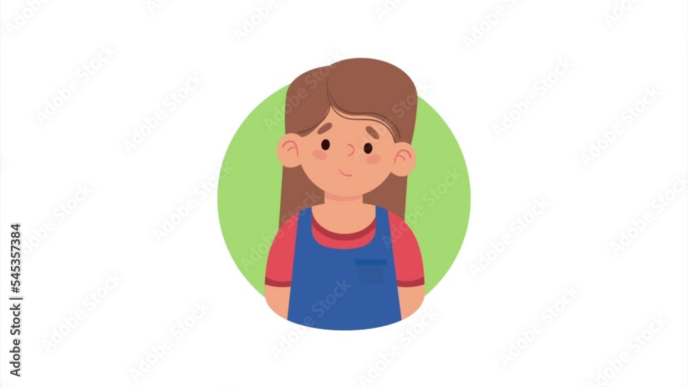 blond little girl character animation blond little girl character animation