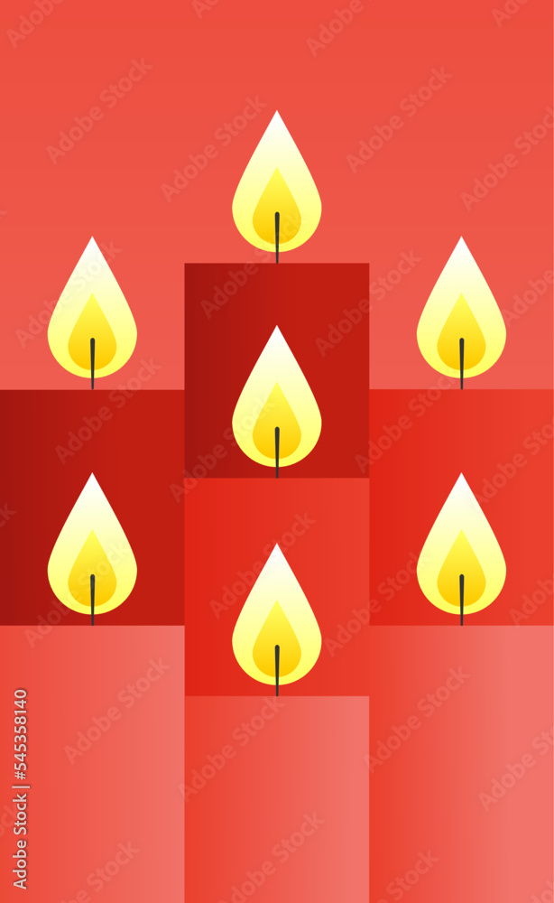 red candle pattern on fire background stock vector red candle pattern on fire background stock vector
