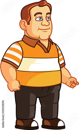 Chubby Man Cartoon Mascot