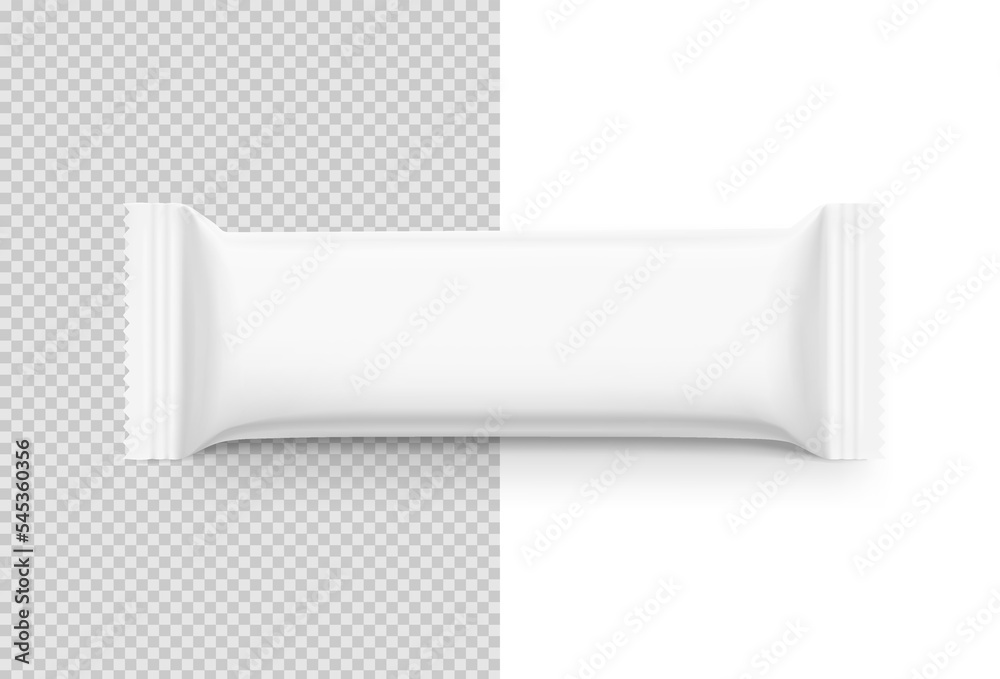 Blank snack bar packaging mockup. Vector illustration isolated on white background. It can be used in the adv, promo, package, etc. EPS10. Blank snack bar packaging mockup. Vector illustration isolated on white background. It can be used in the adv, promo, package, etc. EPS10.