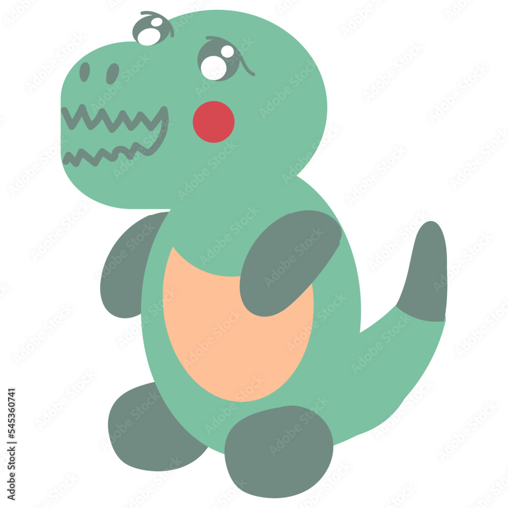 Cute Dinosaur Hand Drawn Childish Vector Cute Dinosaur Hand Drawn Childish Vector