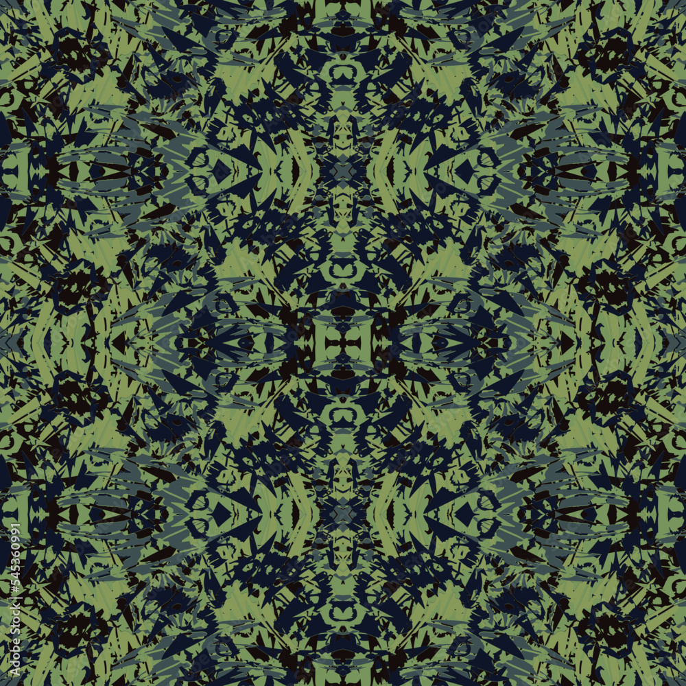 Seamless fractal pattern in vector format for printed fabrics or any ...
