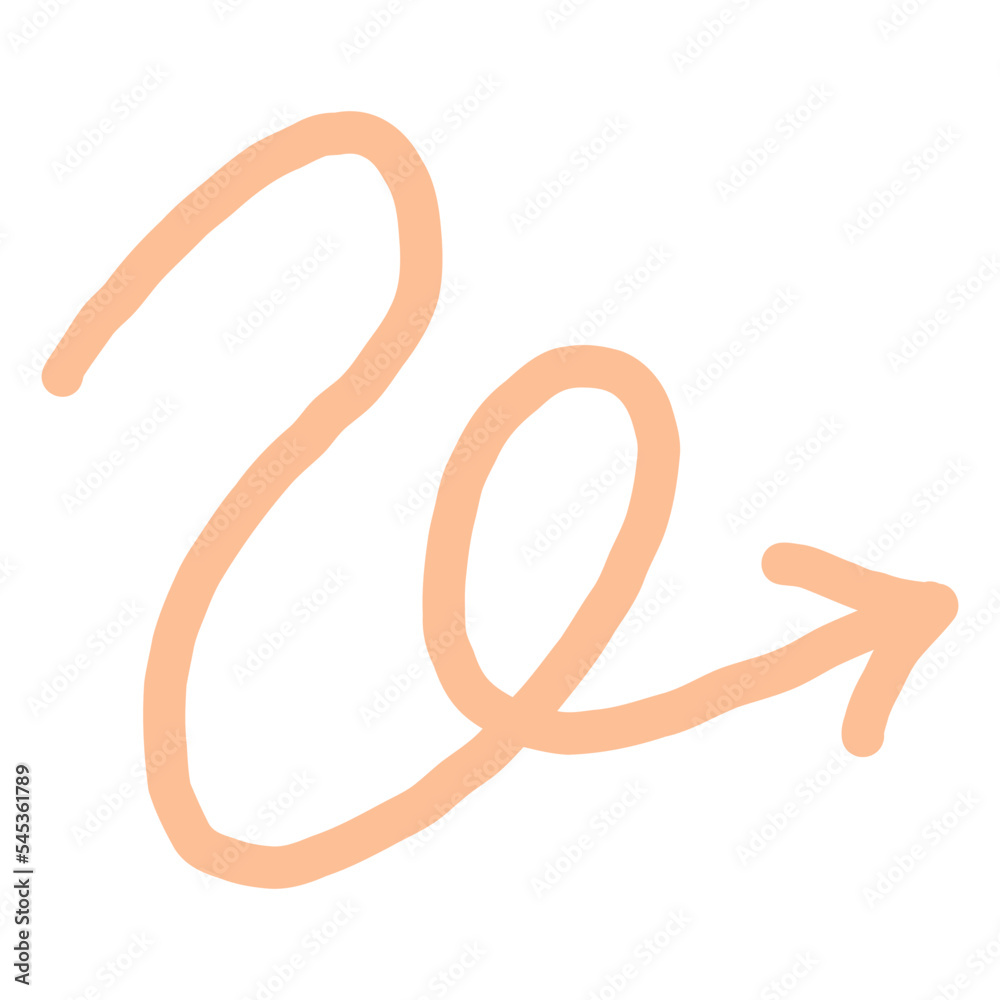 Obraz premium Hand Drawn Aesthetic Arrow