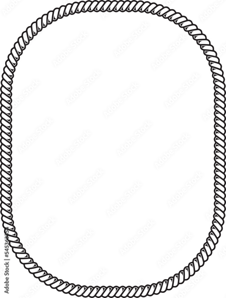 rope boarder circle pattern frame svg