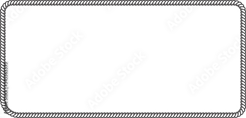rope boarder square black pattern frame svg