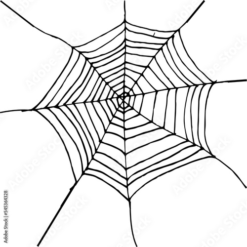 Cobweb for greeting cards, posters, banners, flyers and invitations. Happy Halloween, holiday background