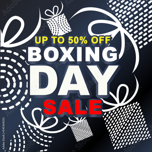 Boxing Day sale set of trendy black gradient background. Sale. Design template for brochures, flyers, magazine, card, branding, banners, book covers, notebooks background, presentation design, wallpap