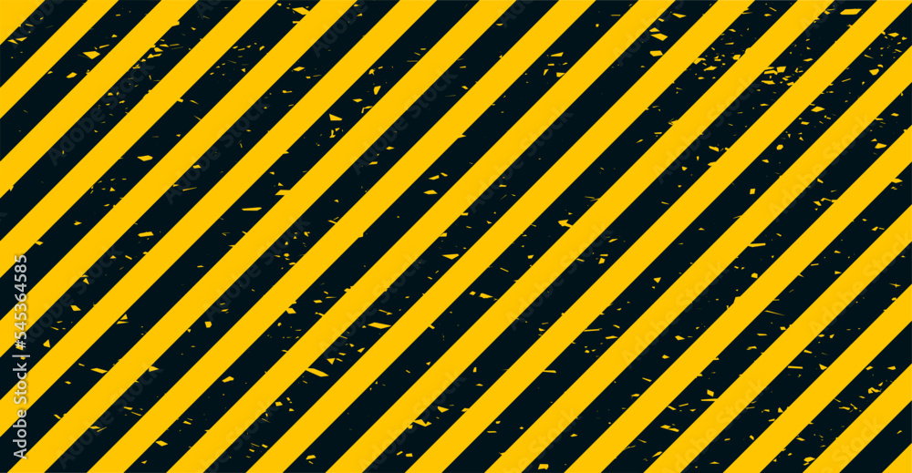 Caution tape. Caution yellow warning lines isolated on white. Vector illustration