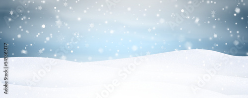 Canvas Print Snow background with many snowflakes