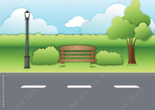 lounge chair in the park