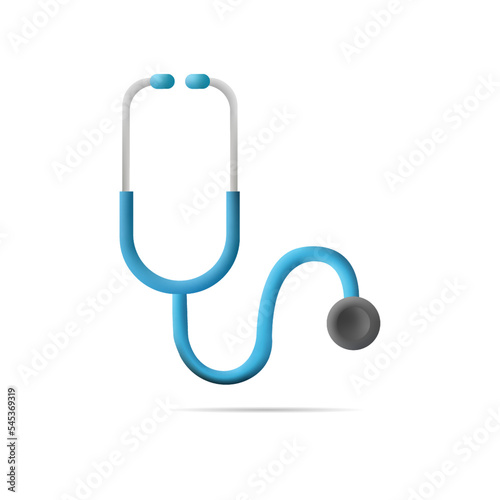 medical device acoustic doctor stethoscope cardiac diagnostic checkup 3d illustration rendering 3d icon concept isolated