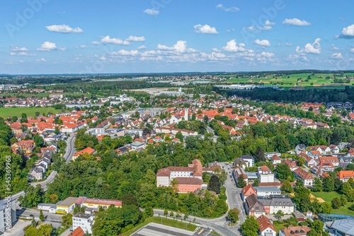 Die kreisfreie Stadt Kaufbeuren im Luftbild - Ausblick auf die östlichen Stadtteile