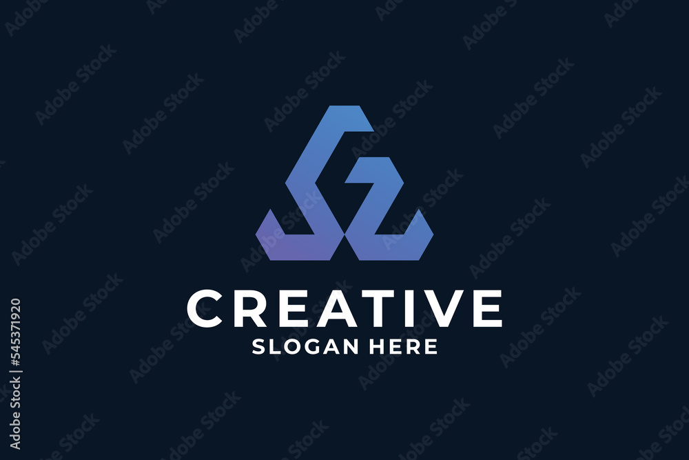 Abstract letter A logo design. Initial A symbol for personal brand. Abstract letter A logo design. Initial A symbol for personal brand.