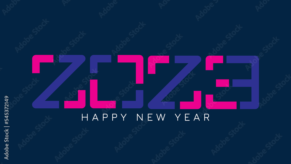 Happy new year 2023. 2023 number design for poster, banner and greeting cards. Vector illustration Happy new year 2023. 2023 number design for poster, banner and greeting cards. Vector illustration