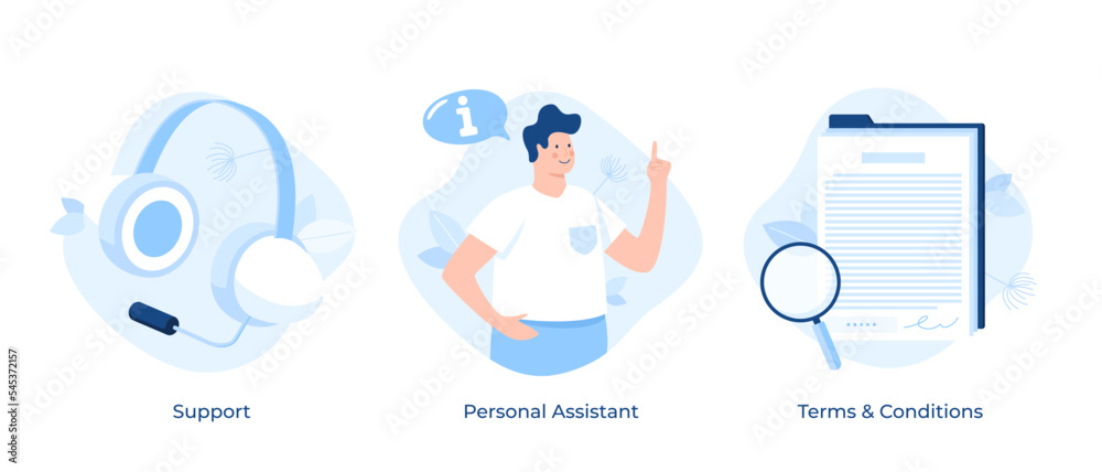 Set Of 3 Vector FAQ Concepts Set Of 3 Vector FAQ Concepts