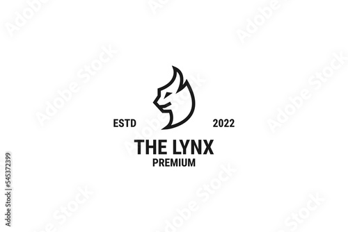 Lynx head logo design vector illustration idea