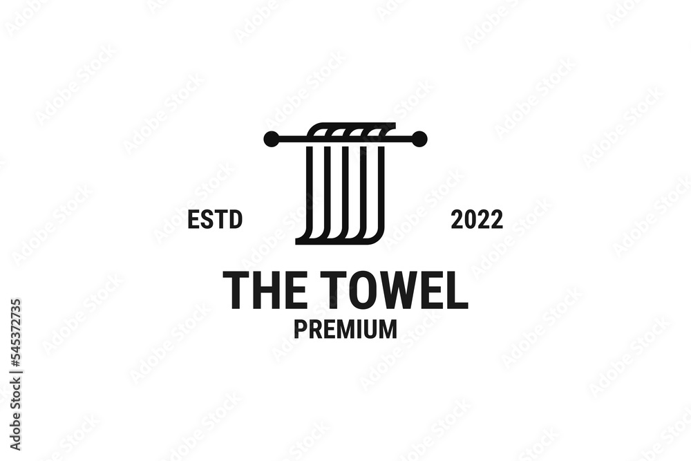 Creative towel logo design vector illustration idea Creative towel logo design vector illustration idea