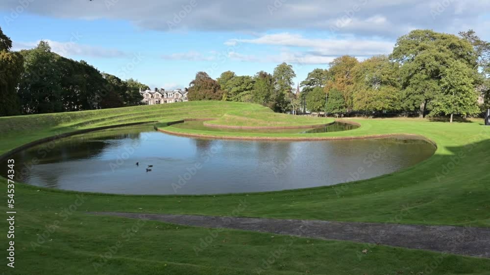 view of the park of the Edinburgh art gallery view of the park of the Edinburgh art gallery