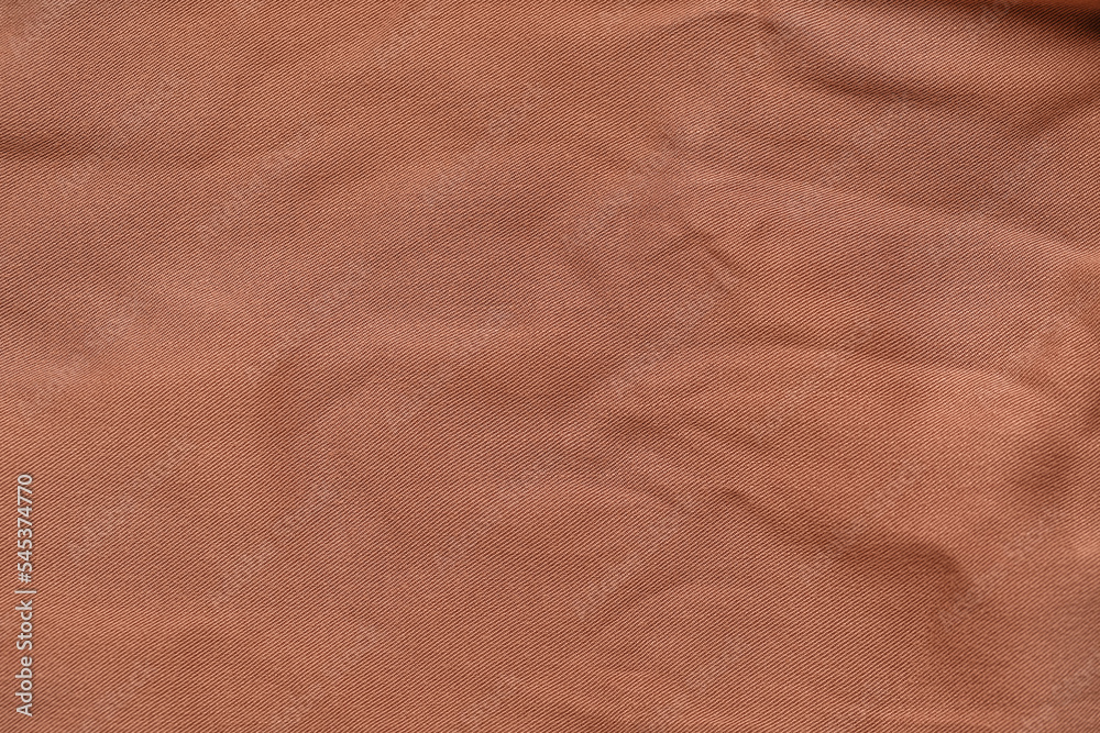 Closeup view of brown fabric as background