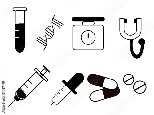 medical icons set