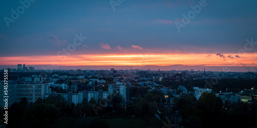 Photography cityscape sunset view over Berlin Moabit