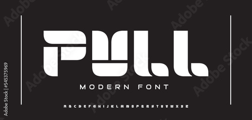 Tech font and Modern alphabet. Future logo typo. Minimal urban font letter set. Luxury vector typeface for a company. Monogram gaming fonts for logo design.
