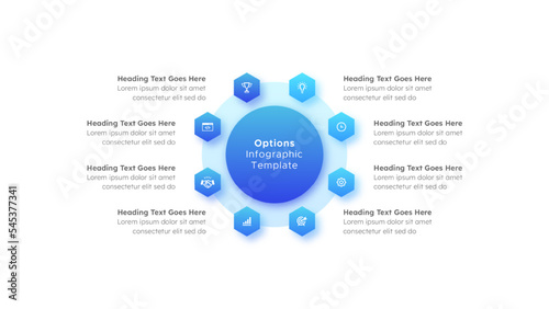 Eight 8 Steps Options Circle Business Infographic Modern Design Template