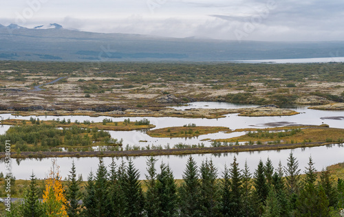 Landscape of   ingvellir National Park  Iceland 