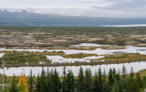 Landscape of Þingvellir National Park (Iceland) photo