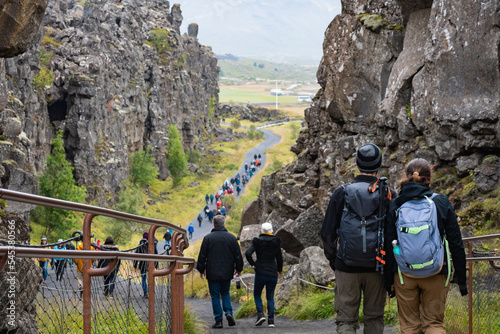 Landscape of Þingvellir National Park (Iceland)