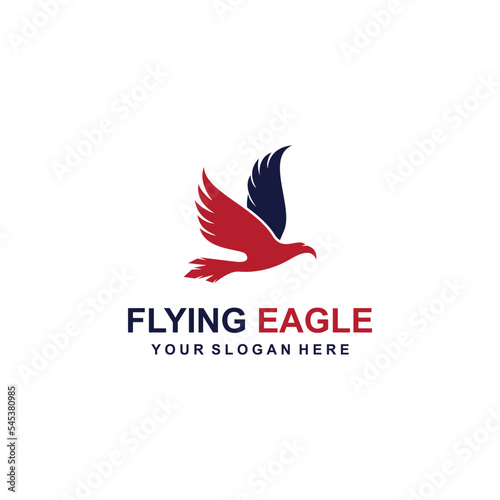 Free Download Flying eagle logo - vector illustration, emblem Flying eagle logo on white background, Suitable for your design need, logo, illustration, animation, etc. - GFXLoad