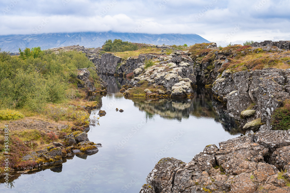 Fototapeta premium Landscape of Þingvellir National Park (Iceland)