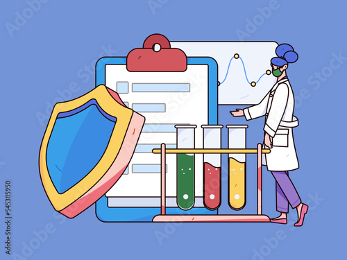 Doctor epidemic prevention and anti epidemic flat vector concept operation illustration
