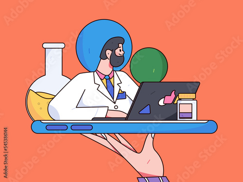 Doctor epidemic prevention and anti epidemic flat vector concept operation illustration
