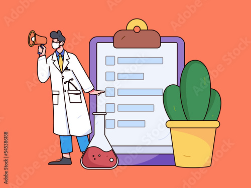 Doctor epidemic prevention and anti epidemic flat vector concept operation illustration
