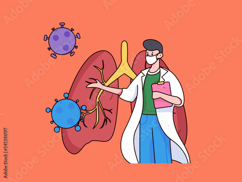 Doctor epidemic prevention and anti epidemic flat vector concept operation illustration
