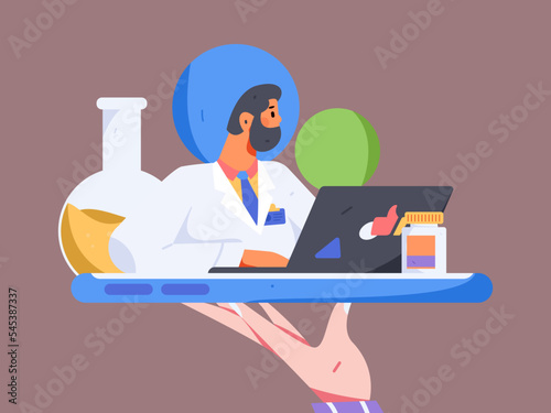 Doctor epidemic prevention and anti epidemic flat vector concept operation illustration
