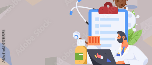 Doctor epidemic prevention and anti epidemic flat vector concept operation illustration
