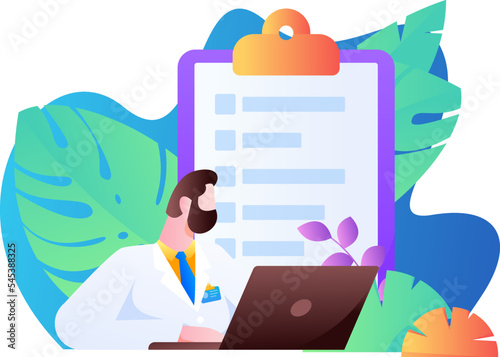 Doctor epidemic prevention and anti epidemic flat vector concept operation illustration
