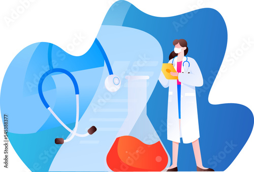 Doctor epidemic prevention and anti epidemic flat vector concept operation illustration
