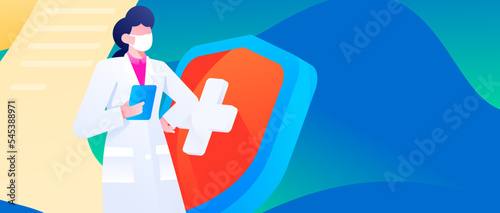 Doctor epidemic prevention and anti epidemic flat vector concept operation illustration
