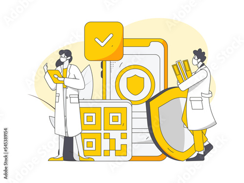 Doctor epidemic prevention and anti epidemic flat vector concept operation illustration
