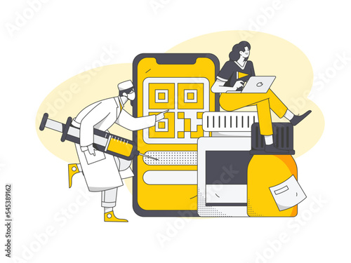 Doctor epidemic prevention and anti epidemic flat vector concept operation illustration
