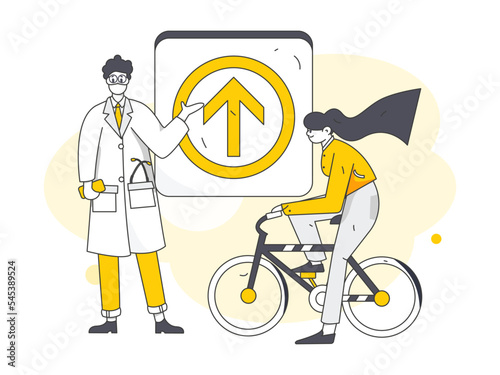 Doctor epidemic prevention and anti epidemic flat vector concept operation illustration

