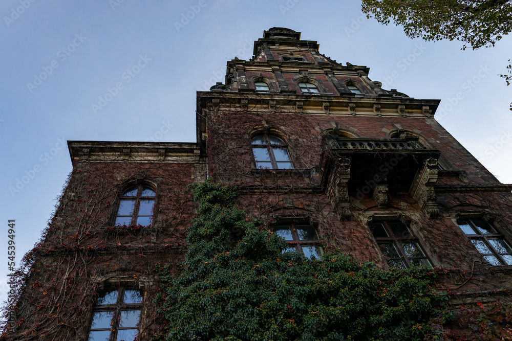 national museum against blue sky in Wroclaw