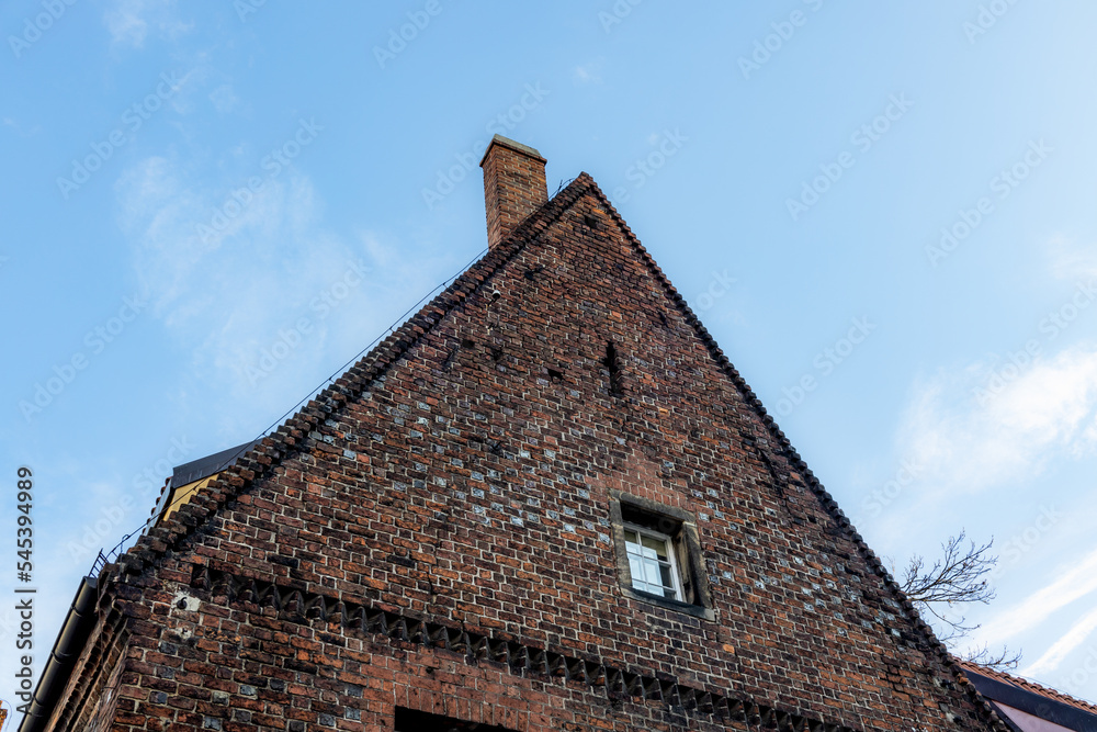 old brick house in Wroclaw Poland