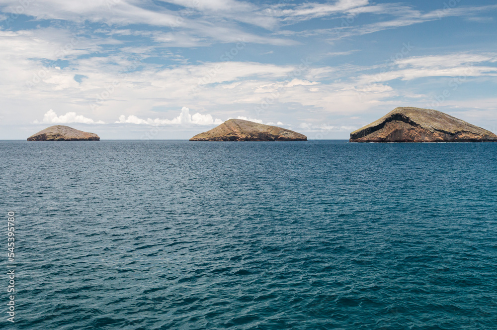 small volcanic islands near Santiago Island Galapagos small volcanic islands near Santiago Island Galapagos