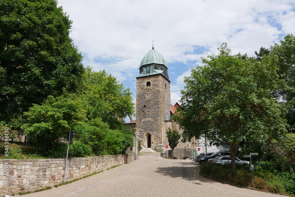 Naklejka premium Kirchturm Nikolaikirche in Felsberg