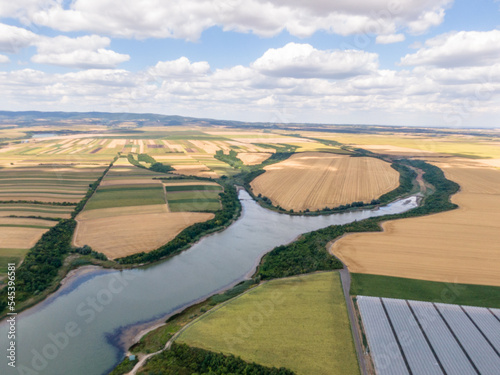 Aerial view of Dobrodol lake photo