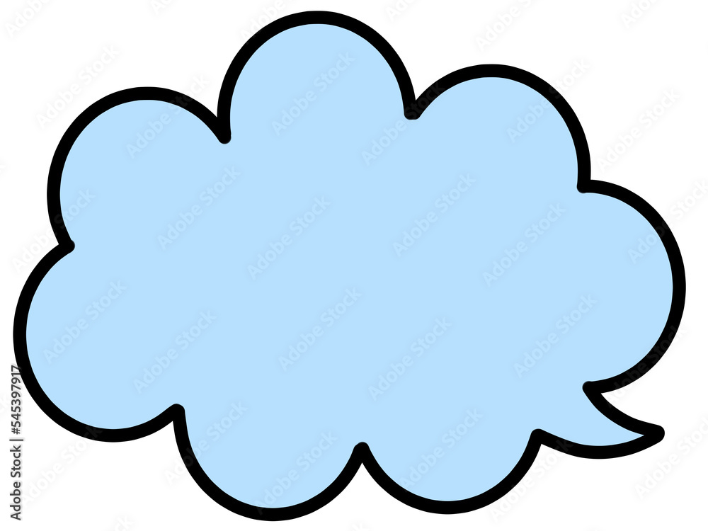 雲の形のもくもく吹き出しイラスト素材 雲の形のもくもく吹き出しイラスト素材